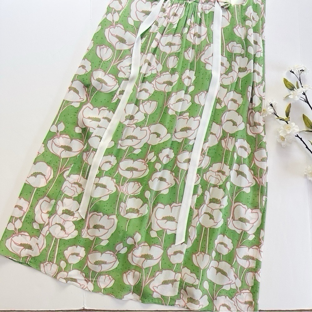 Ted Baker Tindraa Band Collar Midi Dress in Green - Picture 10 of 12